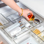 60/6/9/12Pack Drawer Organizers Clear Plastic Tub Containers for Bathroom Dressing Table Storage, Home Organization Makeup Kit