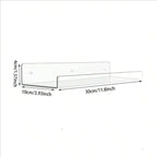 1/2Pcs 11.8Inch Clear Acrylic Shelves, Wall Mounted Storage for Kitchen, Bathroom, Office - Home Organization and Decor