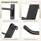 32-Pack 6-Inch Grid Wall Display Hooks, Black, for Retail & Home Organization