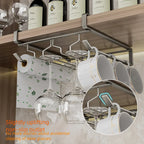 Non-Punching Inverted Hanging Red Wine Glass Rack Goblet Cabinet Hanging Racks Light Luxury High-End Home Organization