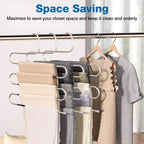 Hangers for Pants Clothes Hangers 6Pcs Stainless Steel Pants Hangers Space Saving for Trousers Skirts Jean