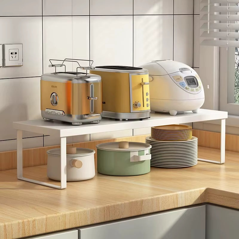 Kitchen Desktop Shelf Layered Storage Partition Rack Small Shelf for Storing Dishes Seasonings in the Cabinet Home Organization