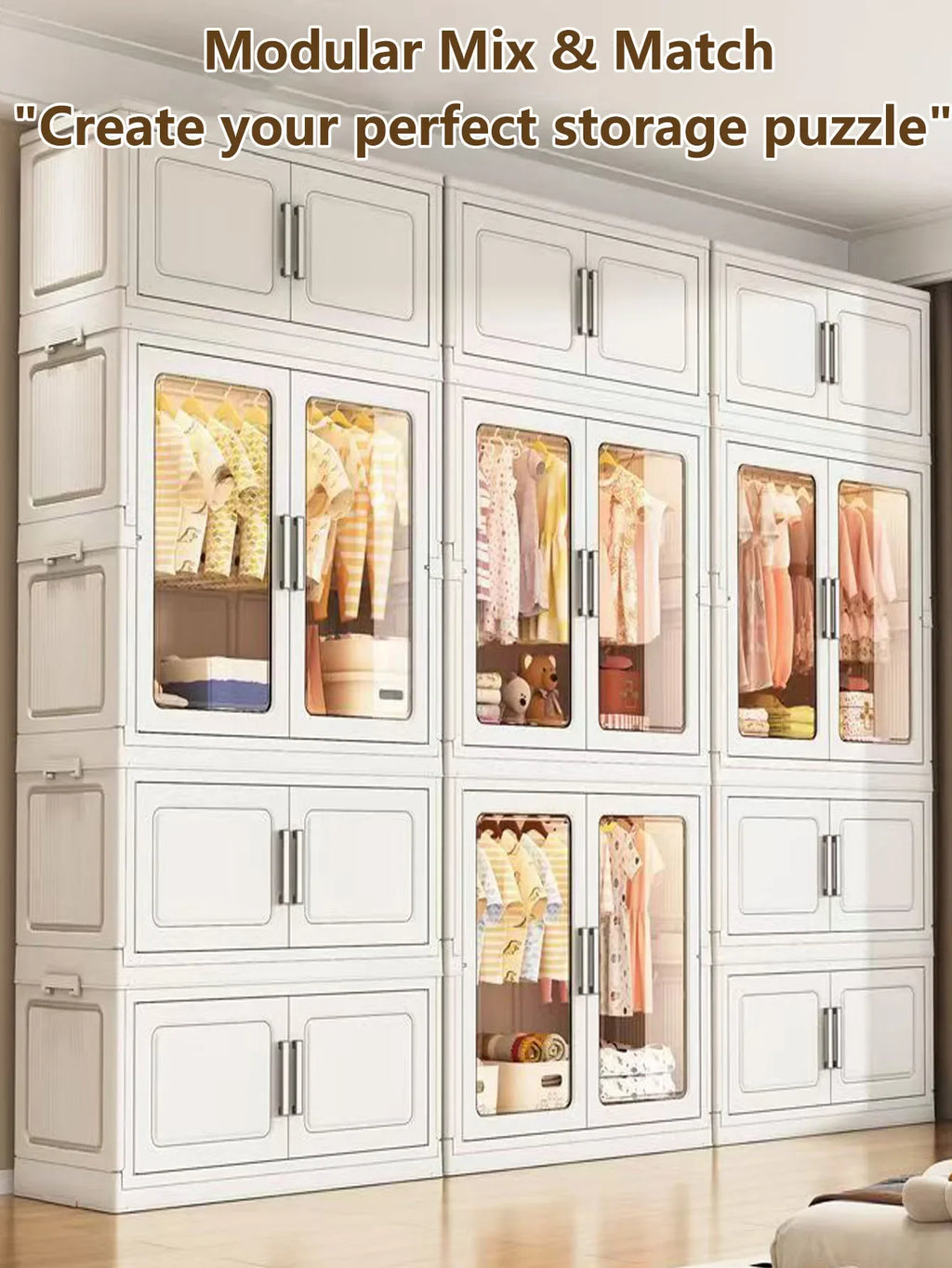 Foldable Dustproof Wardrobe Multi Scene Storage Cabinet Home Organization Closet & Kitchen Solution Versatile Compact Storage