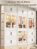 Foldable Dustproof Wardrobe Multi Scene Storage Cabinet Home Organization Closet & Kitchen Solution Versatile Compact Storage