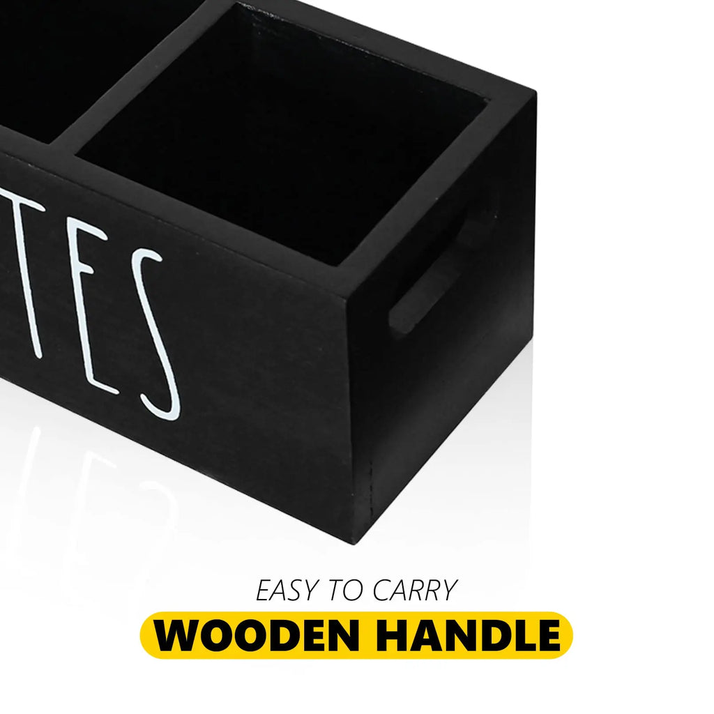 Wooden Organizer for Remote Controls Stationery for Living Room Bedroom Office Desk Storage Storage Bins for Home Organization