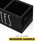 Wooden Organizer for Remote Controls Stationery for Living Room Bedroom Office Desk Storage Storage Bins for Home Organization