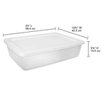 28 Quart Clear Plastic Storage Bins Set of 2 with Snap-On Lid Efficient Home Organization and Space Saving