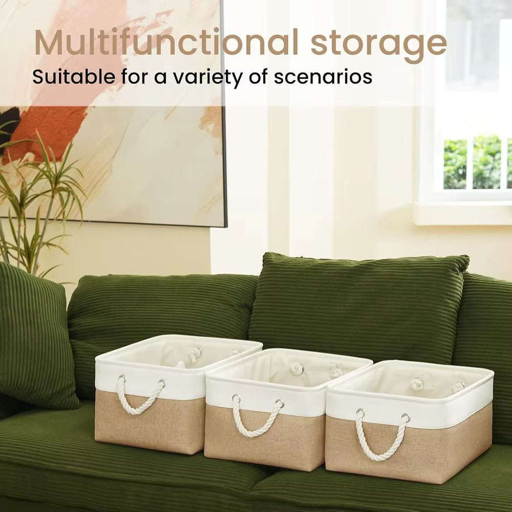 Large Storage Baskets-Storage Bins for Shelves and Closet Organizing,Foldable Fabric Bin for Home Organization Clothes and Laund