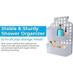 Versatile over Cabinet/Door Storage Organizer with Interchangeable Baskets for Shower Caddy 3In. White