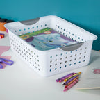 Medium Ultra™ Basket, Open Plastic Storage Bin, Organization Solution, White
