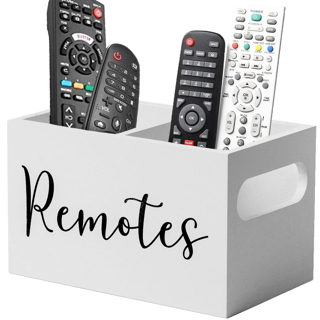 Wooden Organizer for Remote Controls Stationery for Living Room Bedroom Office Desk Storage Storage Bins for Home Organization