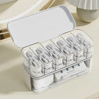 Compact Transparent Desktop Cable Organizer Box with Lid-No Power Needed Cord and Charger Storage Solution for Home Organization