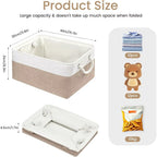 Large Storage Baskets-Storage Bins for Shelves and Closet Organizing,Foldable Fabric Bin for Home Organization Clothes and Laund