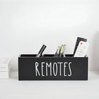Wooden Organizer for Remote Controls Stationery for Living Room Bedroom Office Desk Storage Storage Bins for Home Organization