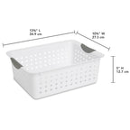 Medium Ultra™ Basket, Open Plastic Storage Bin, Organization Solution, White