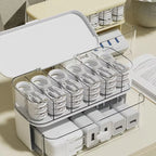 Compact Transparent Desktop Cable Organizer Box with Lid-No Power Needed Cord and Charger Storage Solution for Home Organization