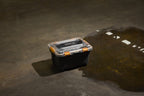 19.8 Gallon Large Gasket Tote, IP68 Waterproof Plastic Storage Bin with Lid, Gasket Seal and Durable Latches, Gray