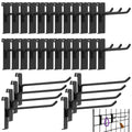32-Pack 6-Inch Grid Wall Display Hooks, Black, for Retail & Home Organization