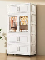 Foldable Dustproof Wardrobe Multi Scene Storage Cabinet Home Organization Closet & Kitchen Solution Versatile Compact Storage