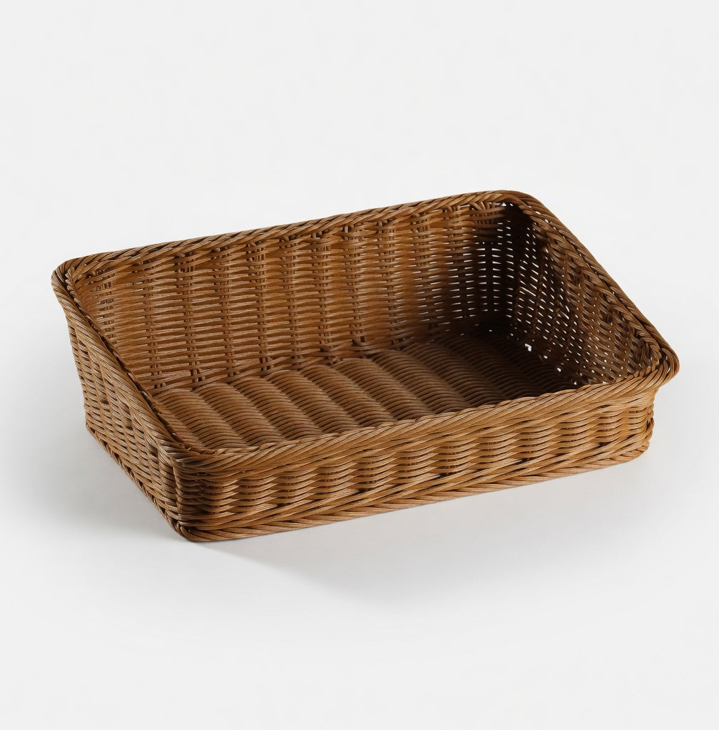 Handwoven Straw Storage Basket with Lid